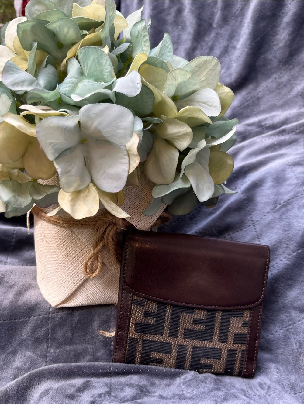 Authentic Vintage Fendi Zucca FF Monogram Bifold Wallet - Brown